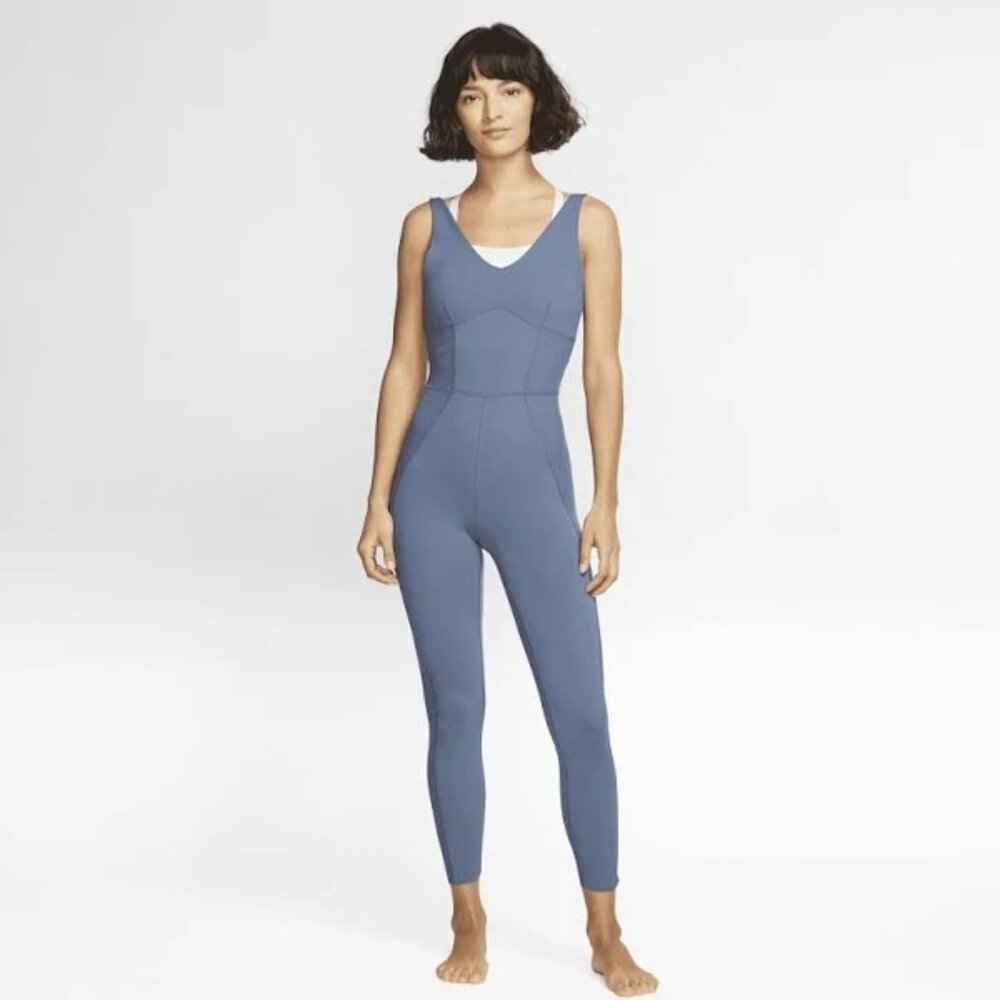 Nike Yoga Luxe Infinalon Bodysuit, Blue